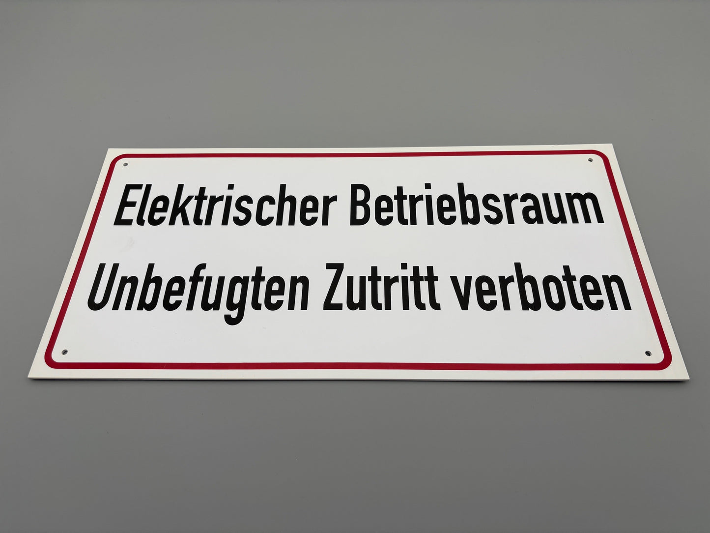 Hinweisschild "Elektrischer Betriebsraum" 305x170mm Kunststoff