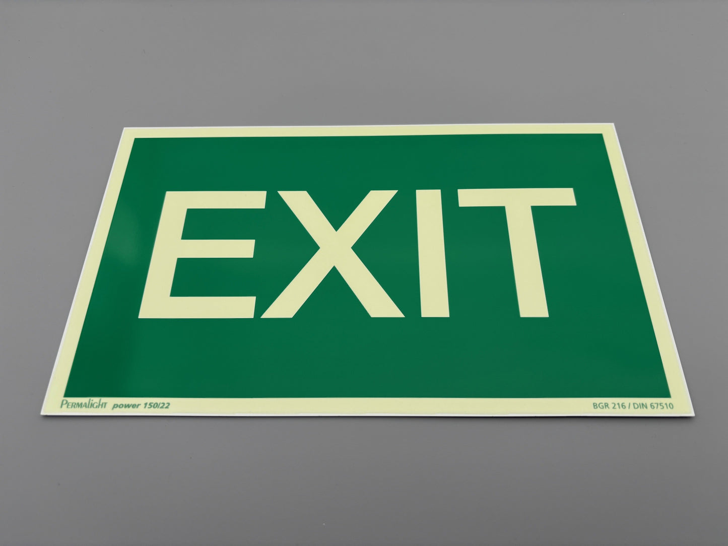 Fluchtwegschild Zusatzschild Alu 250x150 Permalight power 150/22 "EXIT"