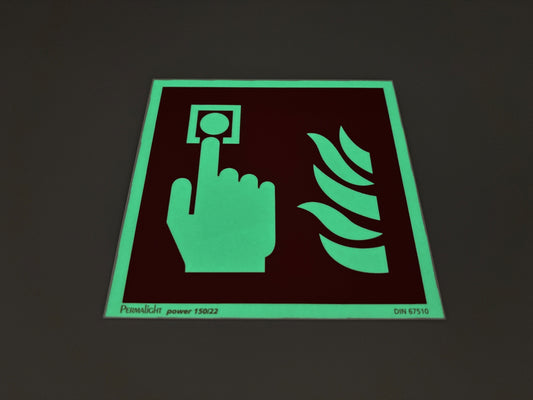 Brandschutzschild Alu 150x150 Permalight power 150/22 "Feuermelder"