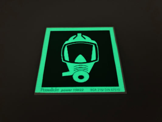 Sicherheitsschild Alu 70x70 Permalight power 150/22 "Atemschutz"