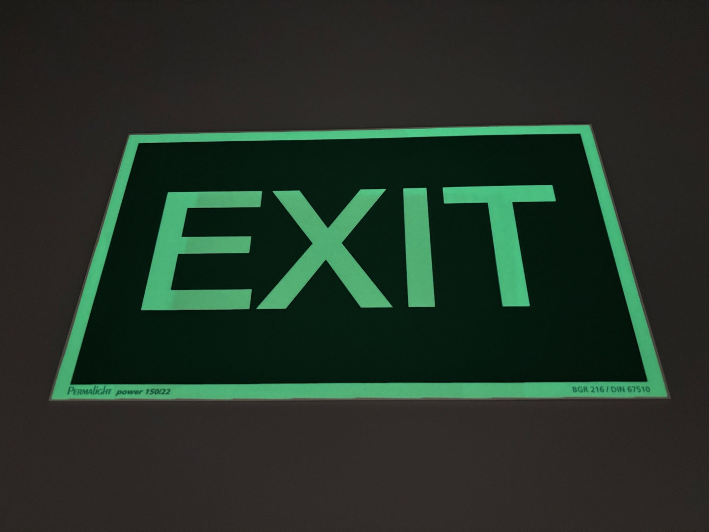 Fluchtwegschild Zusatzschild Alu 250x150 Permalight power 150/22 "EXIT"