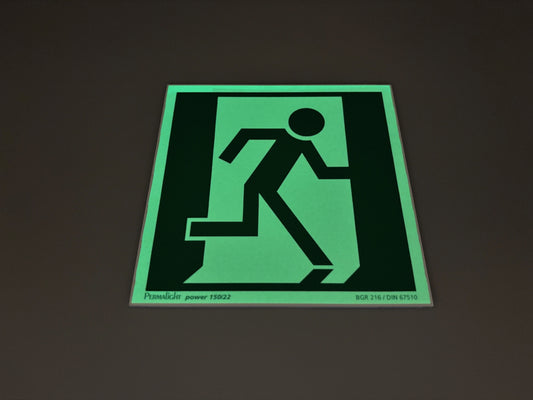 Fluchtwegschild Alu verschiedene Größen Permalight power 150/22 "Fluchtrichtung rechts"