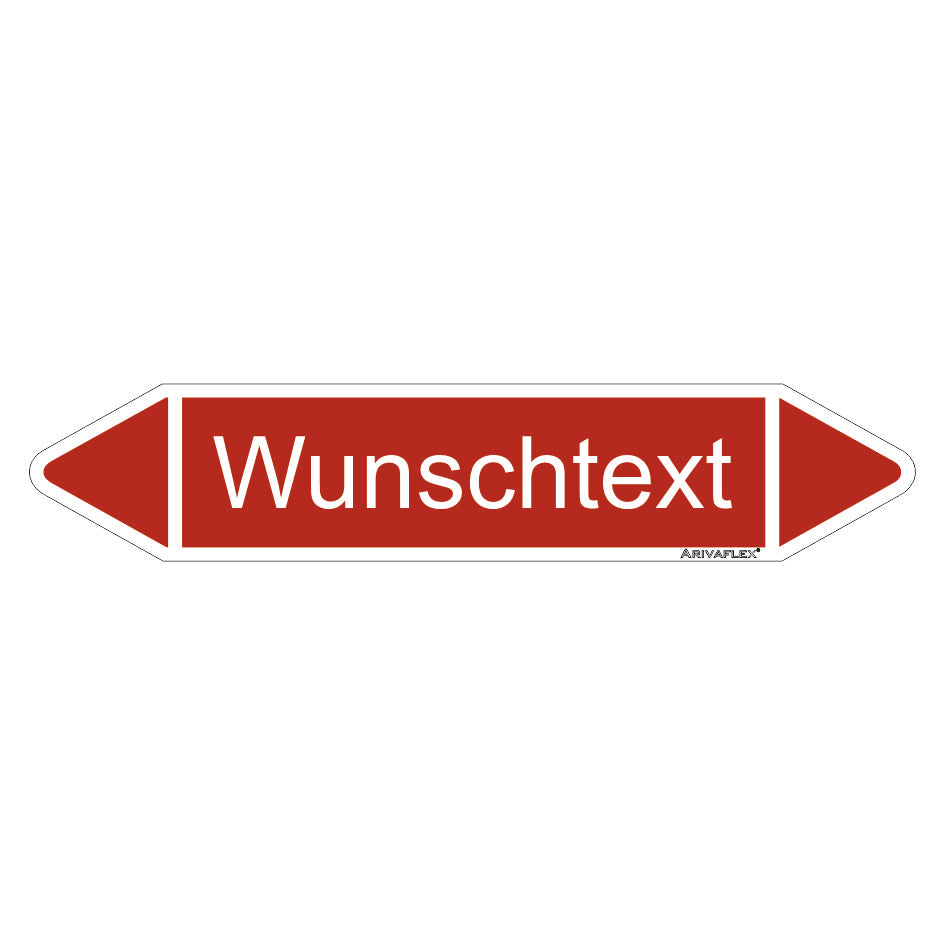 Rohrleitungspfeil Arivaflex Gruppe 2 Wunschtext