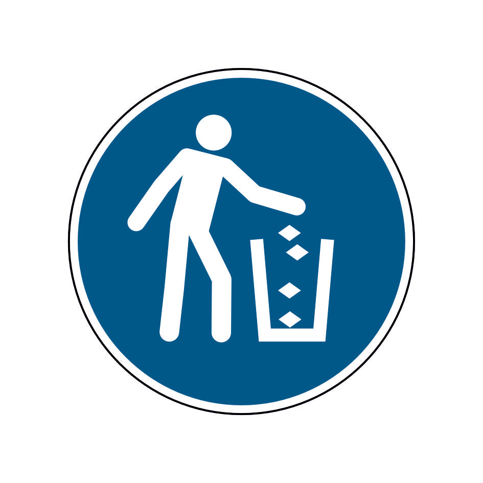 Abfallbehälter benutzen M030 Folie