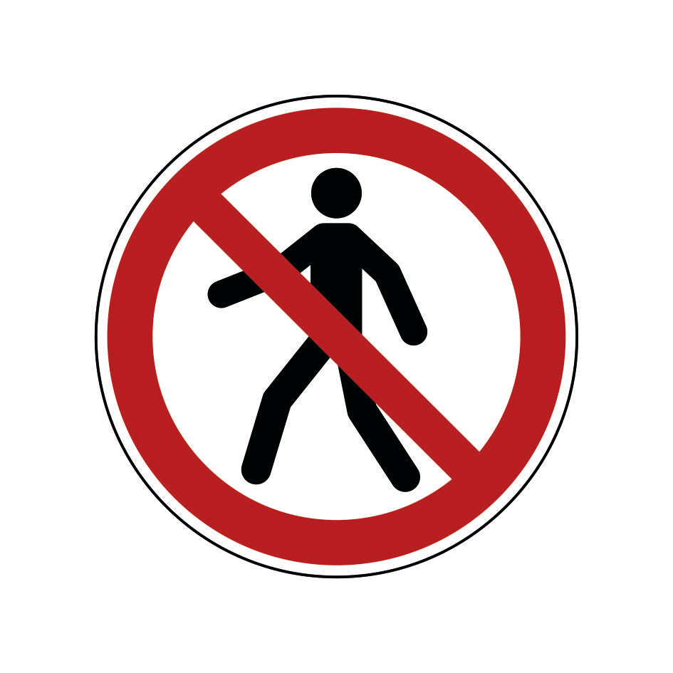 Für Fußgänger verboten P004 Folie