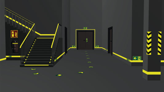 Wand und Türmarkierungsstreifen aus Kunststoff nachleuchtend