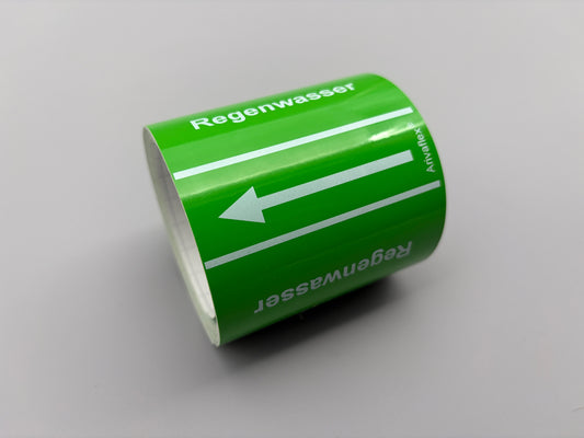 Rohrleitungsband DIN 2403 grün 75 mm Regenwasser