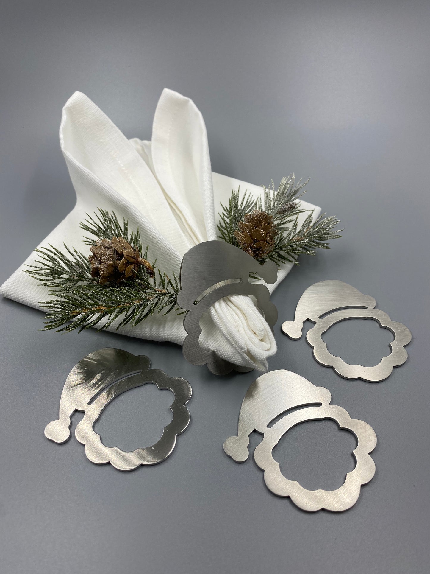 Serviettenringe Weihnachtsmann aus Edelstahl