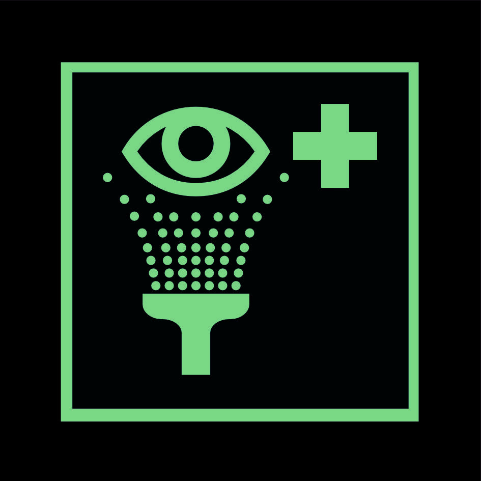 Rettungsschild Alu verschiedene Größen Permalight power 150/22 "Augenspüleinrichtung"