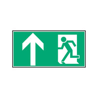 Fluchtwegschild Alu verschiedene Größen Permalight power 150/22 "Fluchtrichtung geradeaus"