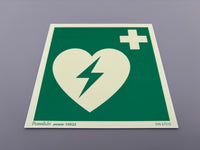 Sicherheitsschild Alu 150x150 Permalight power 150/22 "Automatisierter externer Defibrillator"