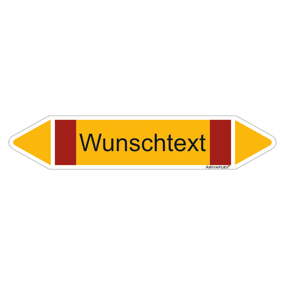 Rohrleitungspfeil Arivaflex Gruppe 4 Wunschtext