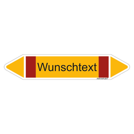 Rohrleitungspfeil Arivaflex Gruppe 4 Wunschtext