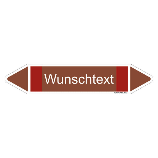 Rohrleitungspfeil Arivaflex Gruppe 8 Wunschtext