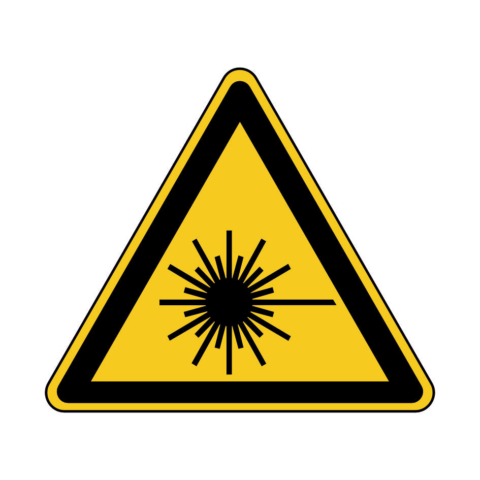 Warnung vor Laserstrahl W004 Folie