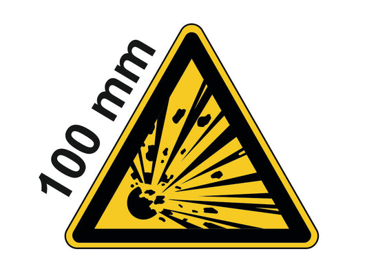 Warnung vor explosionsgefährlichen Stoffen W002 SL100mm Folie
