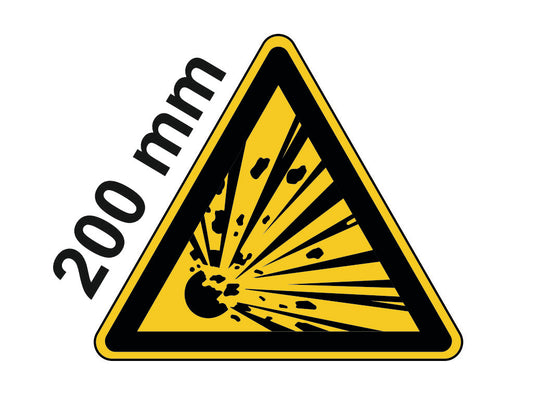 Warnung vor explosionsgefährlichen Stoffen W002 SL200mm Folie