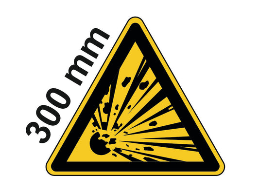 Warnung vor explosionsgefährlichen Stoffen W002 SL300mm Folie