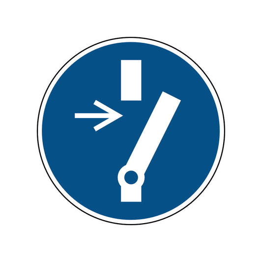 Vor Wartung oder Reparatur freischalten M021 Folie