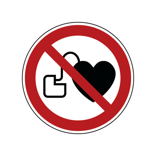Kein Zutritt für Personen mit Herzschrittmachern oder implantierten Defibrillatoren P007 Folie