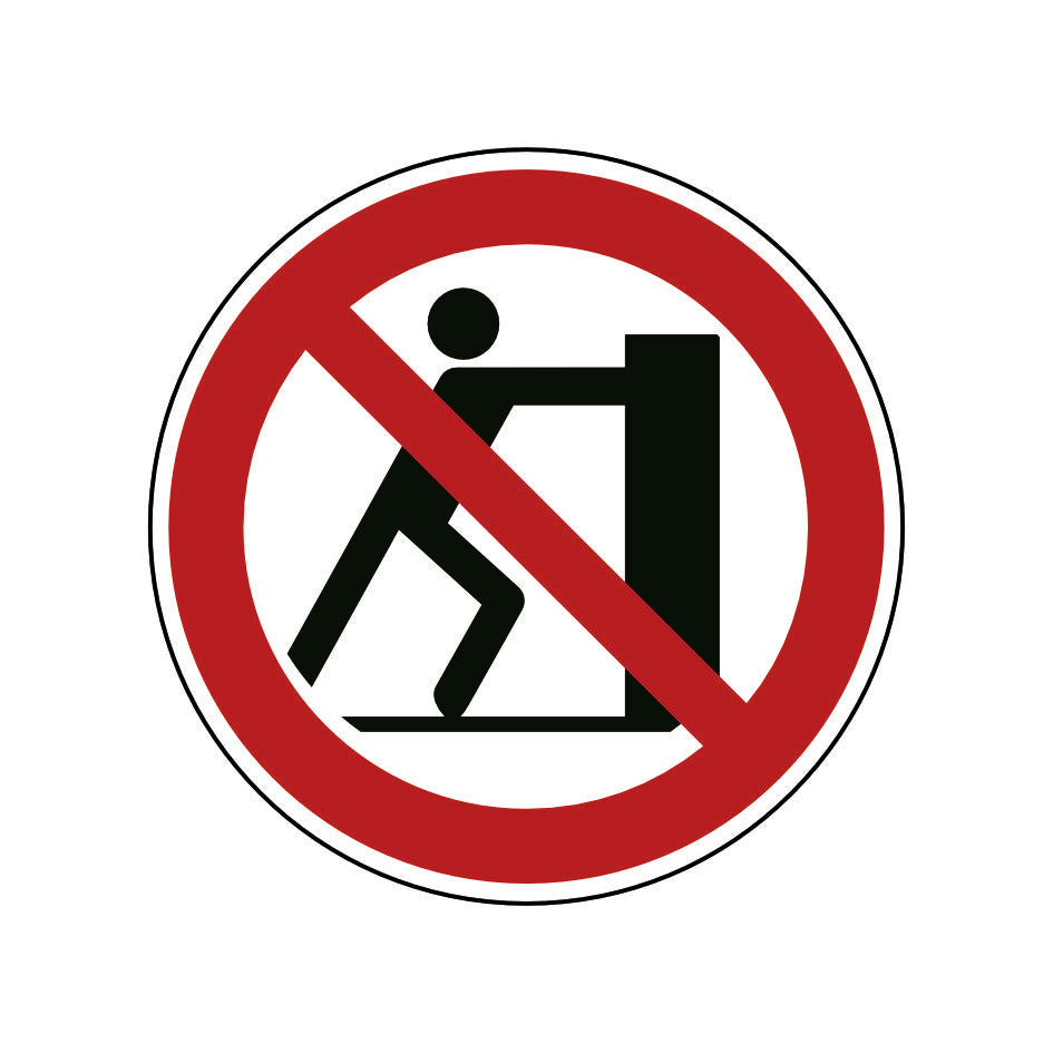 Schieben verboten P017 Folie