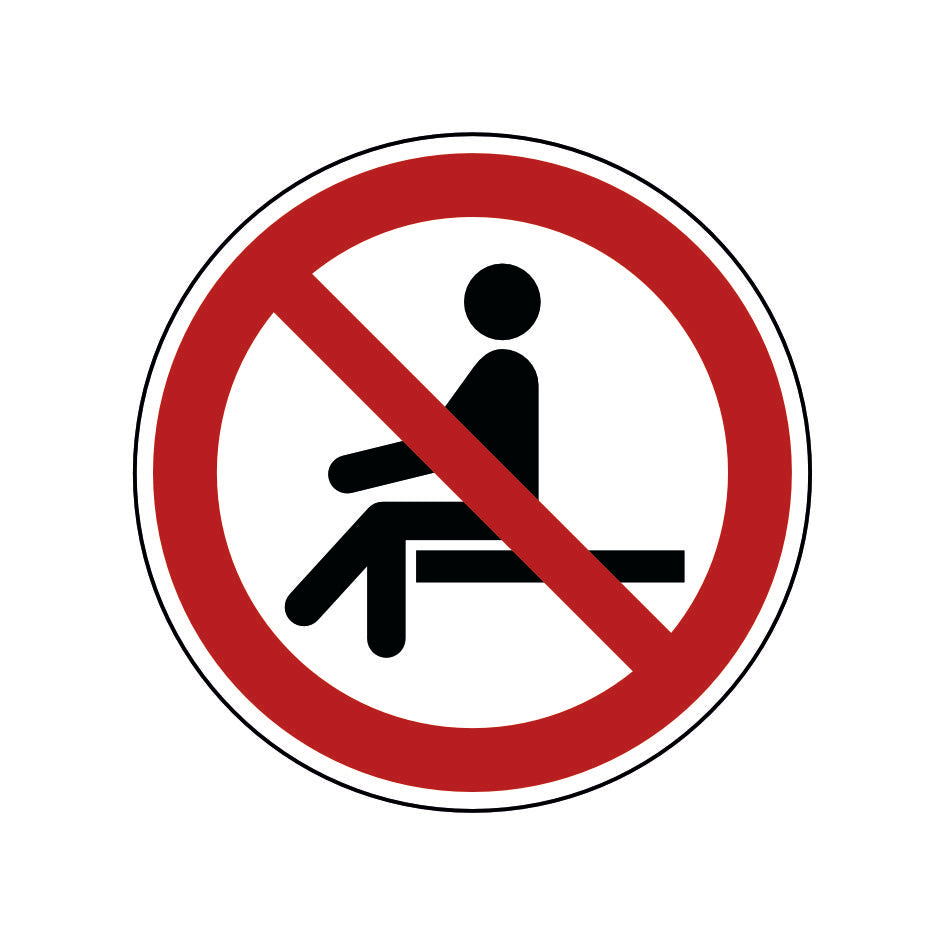 Sitzen verboten P018 Folie