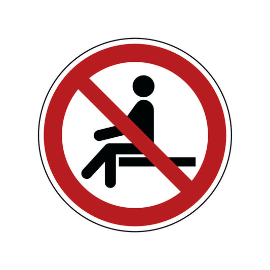 Sitzen verboten P018 Folie