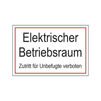 compare product Hinweisschild Elektrischer Betriebsraum Digitaldruck