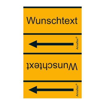 compare product Rohrleitungsband DIN 2403 gelb 75 mm Wunschtext