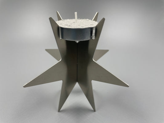 Teelichthalter Stern aus Edelstahl 96mm