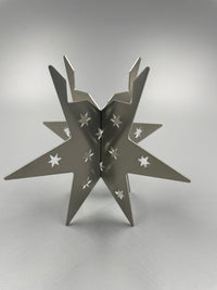 Teelichthalter Stern aus Edelstahl 96mm gemustert