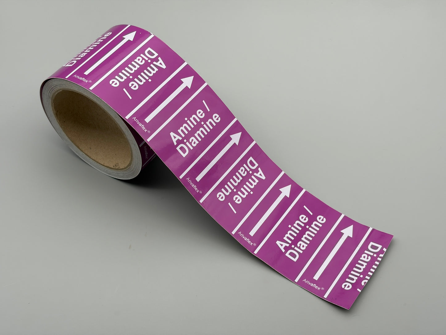 Rohrleitungsband DIN 2403 lila 75 mm Amine / Diamine