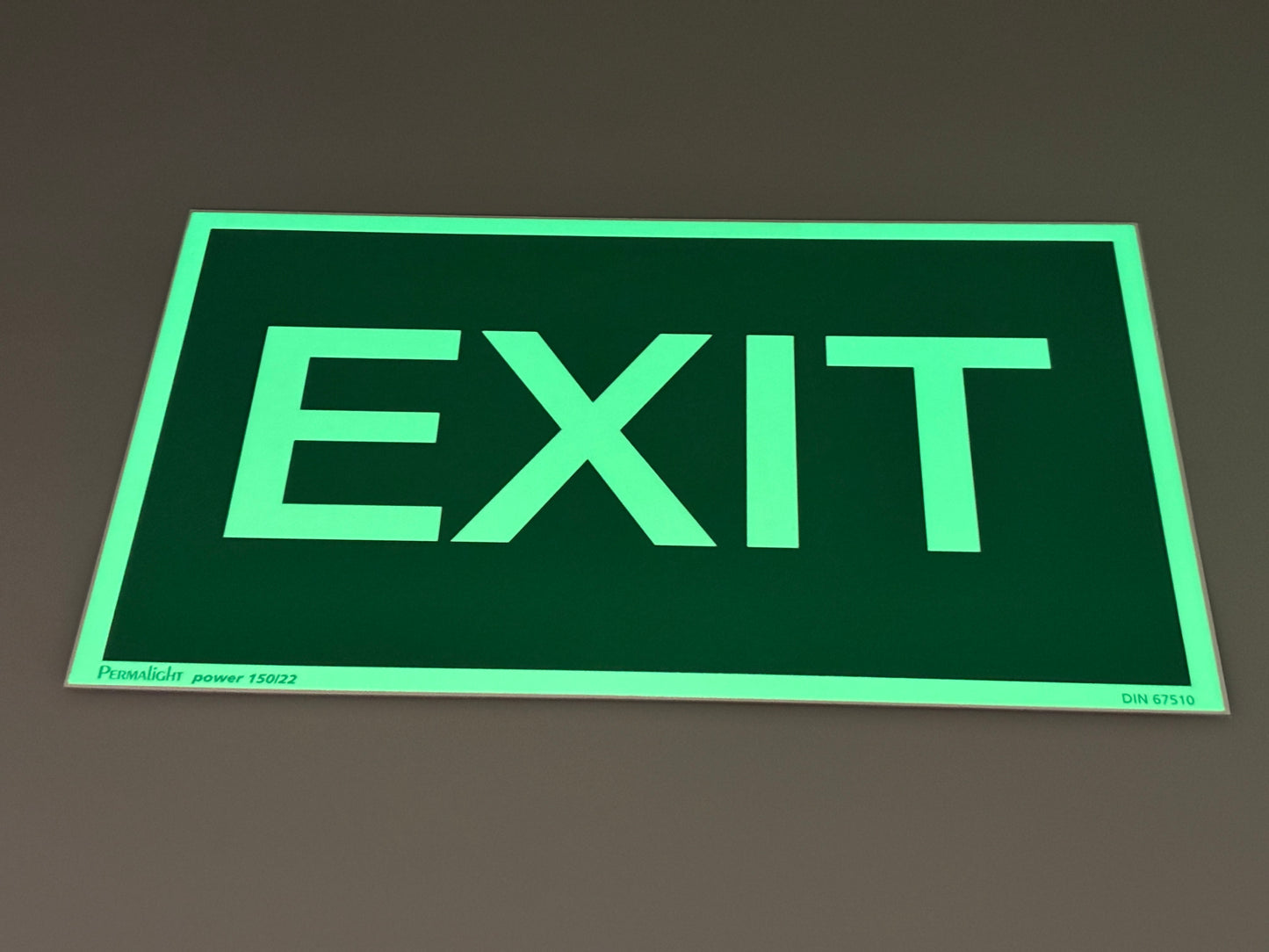 Fluchtwegschild Zusatzschild Alu 330x200 Permalight power 150/22 "EXIT"