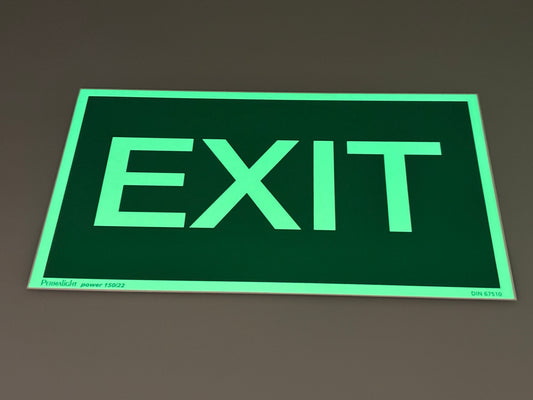 Fluchtwegschild Zusatzschild Alu 330x200 Permalight power 150/22 "EXIT"