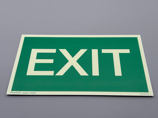 Fluchtwegschild Zusatzschild Alu 330x200 Permalight power 150/22 "EXIT"