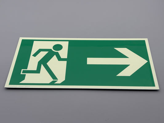 Fluchtwegschild Kunststoff 400x200 Permalight power 300/45 "Fluchtrichtung rechts"
