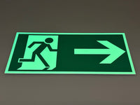 Fluchtwegschild Kunststoff 400x200 Permalight power 300/45 "Fluchtrichtung rechts"