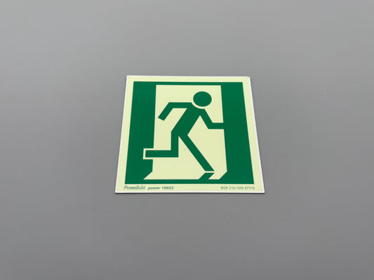 Fluchtwegschild Alu 100x100 Permalight power 150/22 "Fluchtrichtung rechts"
