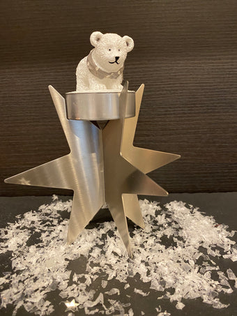 compare product Teelichthalter Stern aus Edelstahl 144mm