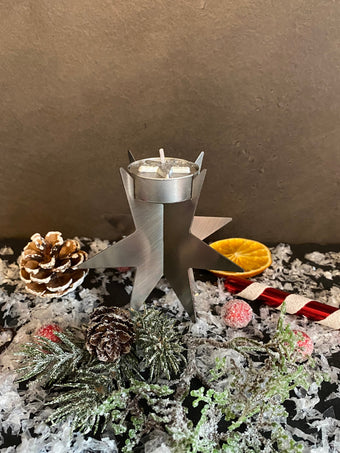 compare product Teelichthalter Stern aus Edelstahl 96mm