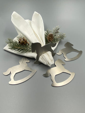 compare product Serviettenringe Pferde aus Edelstahl