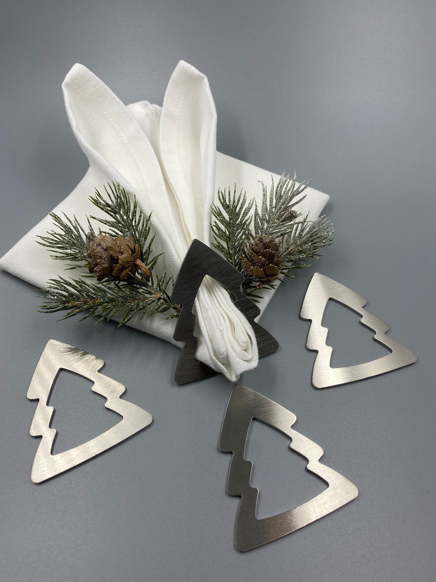 Serviettenringe Tanne aus Edelstahl