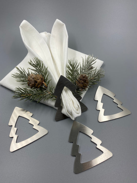 Serviettenringe Tanne aus Edelstahl