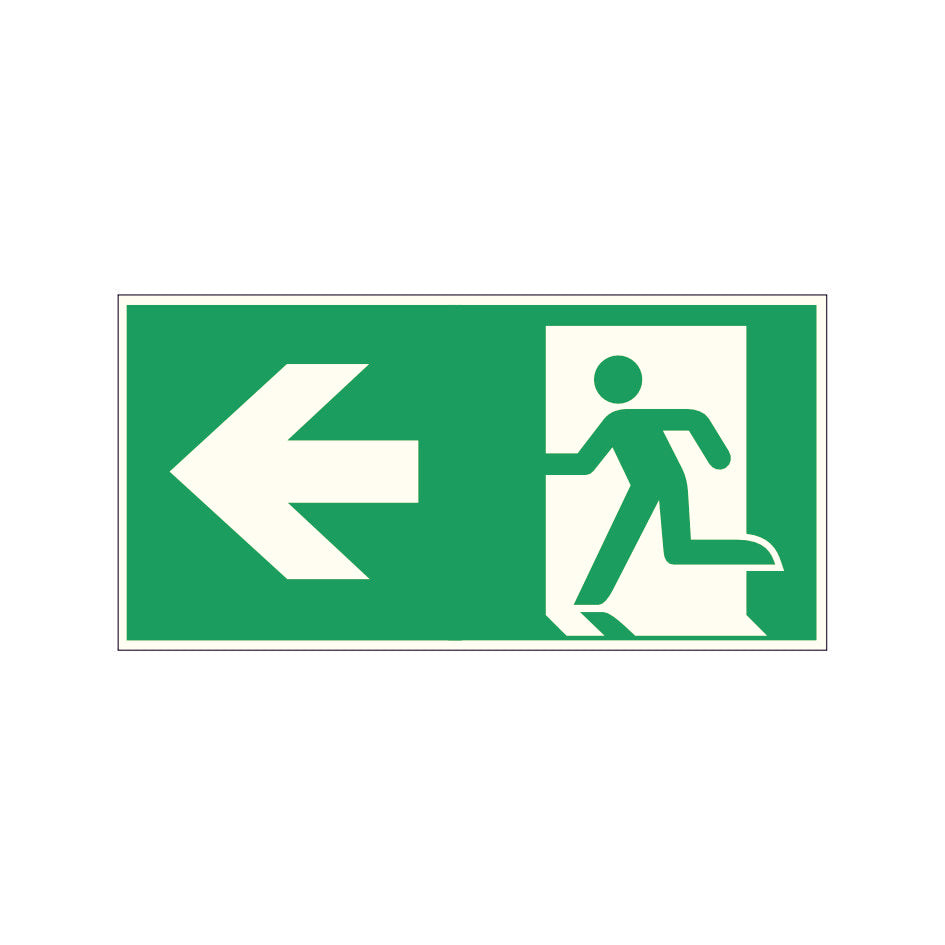 Fluchtwegschild Alu verschiedene Größen Permalight power 150/22 "Fluchtrichtung links"