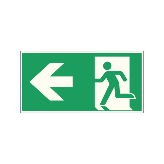 Fluchtwegschild Alu verschiedene Größen Permalight power 150/22 "Fluchtrichtung links"
