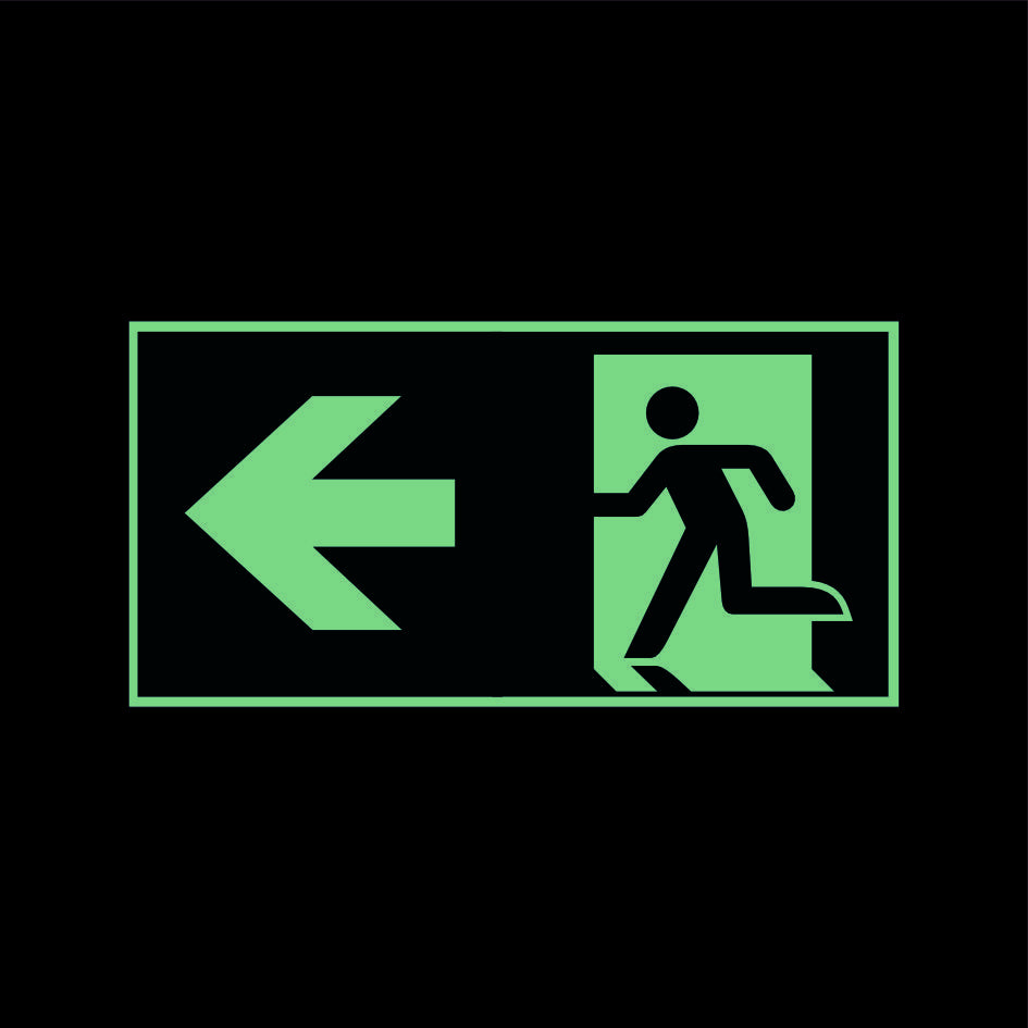 Fluchtwegschild Alu verschiedene Größen Permalight power 150/22 "Fluchtrichtung links"