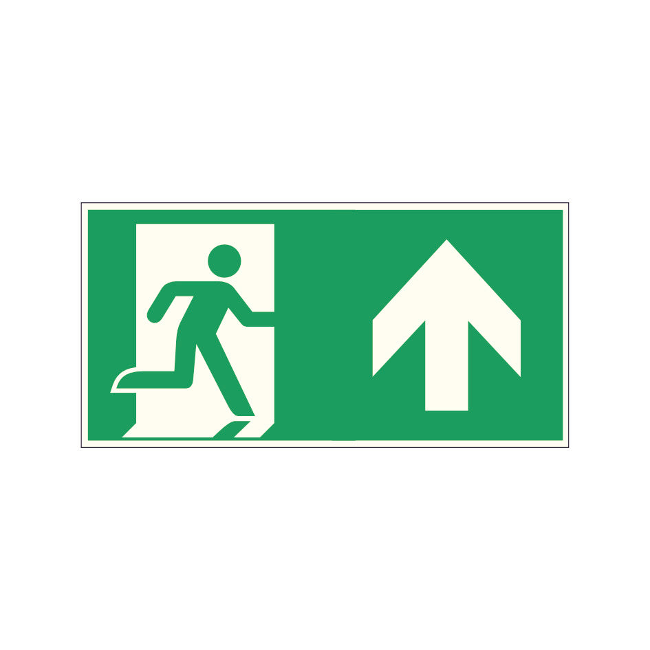 Fluchtwegschild Alu verschiedene Größen Permalight power 150/22 "Fluchtrichtung geradeaus"