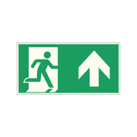 Fluchtwegschild Alu verschiedene Größen Permalight power 150/22 "Fluchtrichtung geradeaus"