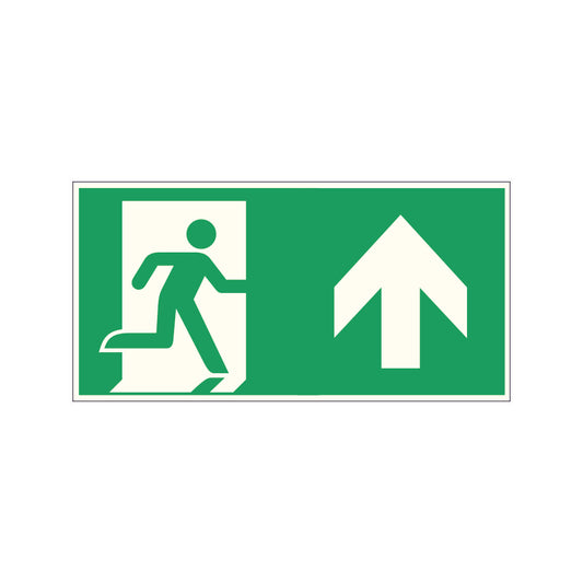 Fluchtwegschild Alu verschiedene Größen Permalight power 150/22 "Fluchtrichtung geradeaus"