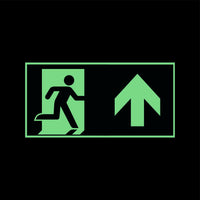 Fluchtwegschild Alu verschiedene Größen Permalight power 150/22 "Fluchtrichtung geradeaus"